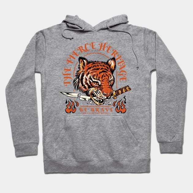 Tiger Tenacity Hoodie by Life2LiveDesign